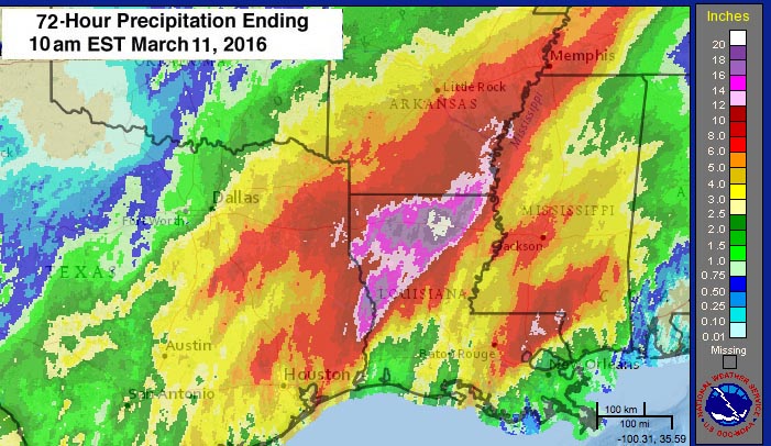 72 Hour Precipitation Map Map: 72-Hour Precipitation Ending 10Am Est March 11 | Climate Signals