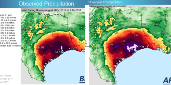 Tweet: NWS updates color charts to effectively map Harvey's rainfall ...