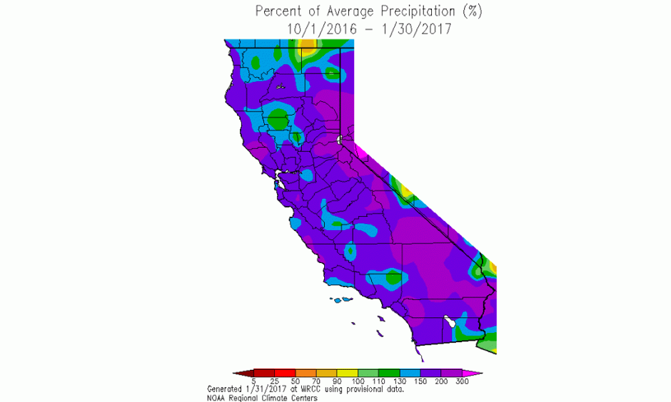 Remarkably wet winter so far in California...and more storms to come