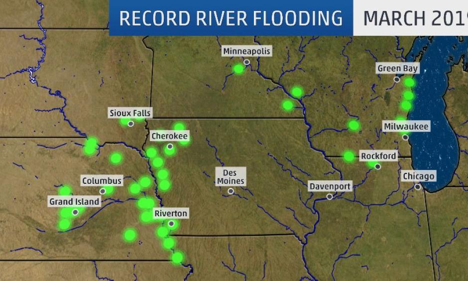 Illinois Flooding Map 2019 Record Flooding In Nebraska, Iowa, South Dakota, Wisconsin, Minnesota And  Illinois Follows Snowmelt, Bomb Cyclone | Climate Signals