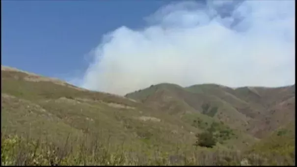 The smoke from the Soberanes Fire burning in Monterey County is drifting northward and has created a blanket of haze over San Jose and the greater South Bay. Photo: KGO-TV