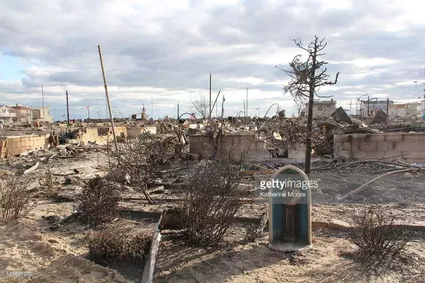 Damage in the Breezy Point neighborhood of Queens in the wake of Sandy. Photo: Katherine Moore