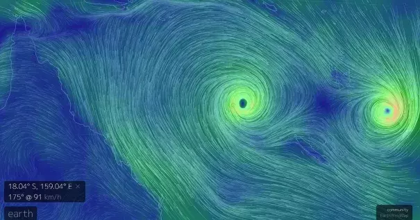 Cyclones Tatiana & Winston. Image: Tatters, Flickr