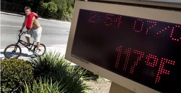 A message board tells the tale at Calvary Church on Shoup Avenue in West Hills. Photo: Brian van der Brug, Los Angeles Times