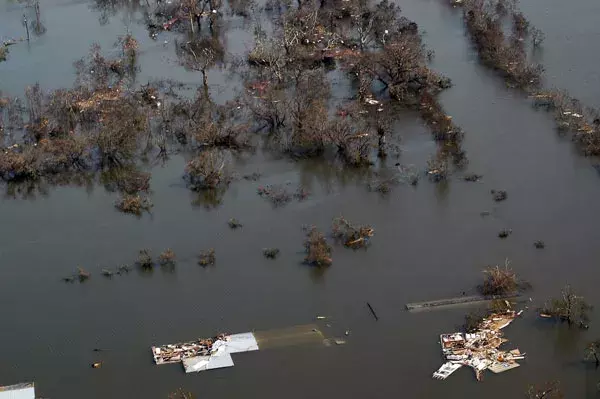 Flooding in Venice, Louisiana after Hurricane Katrina. Photo: Wikipedia