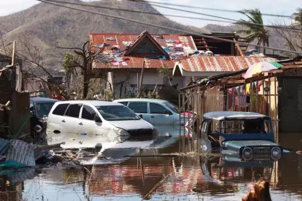 Storm surge damage from Haiyan in Palo, near where the center of the eye passed. This location is just south of Tacolban on Leyte Island. Photo: rappler.com