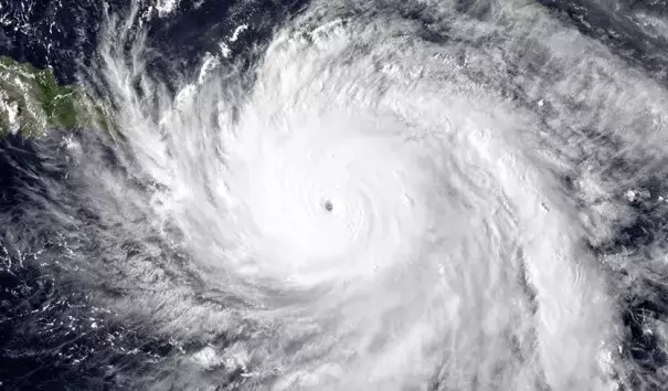 Hurricane Maria bearing down on Puerto Rico on September 19, 2017.Credit: NOAA.