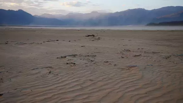 The dried up Theewaterskloof dam near Cape Town in June. The dam supplies most of the city 's potable water. Photo: Mike Hutchings, Reuters