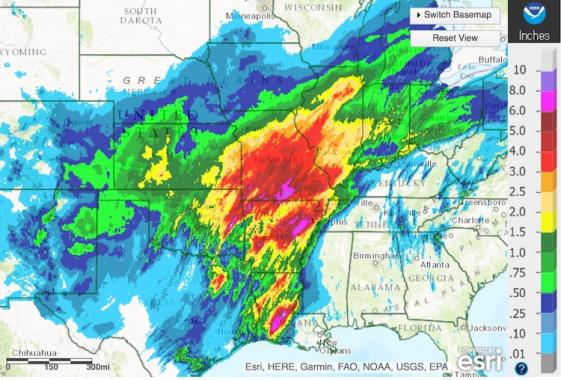 Climate Signals | Map: 24-hour precipitation totals through 7 am CDT ...